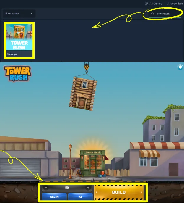 Play and start the build